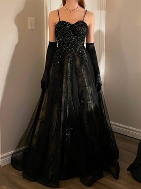 Black Formal Floor Length Prom Dress